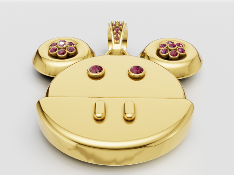 Polished gold pendant 3D Baskı Modeli