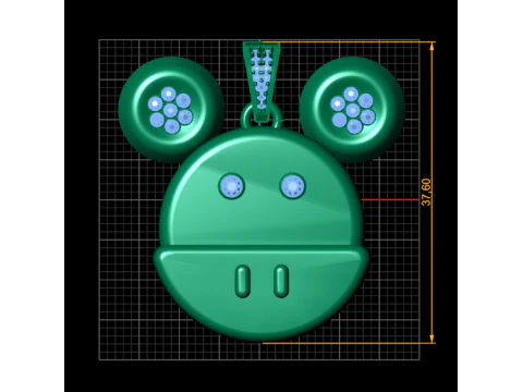 Polished gold pendant 3D Print Model