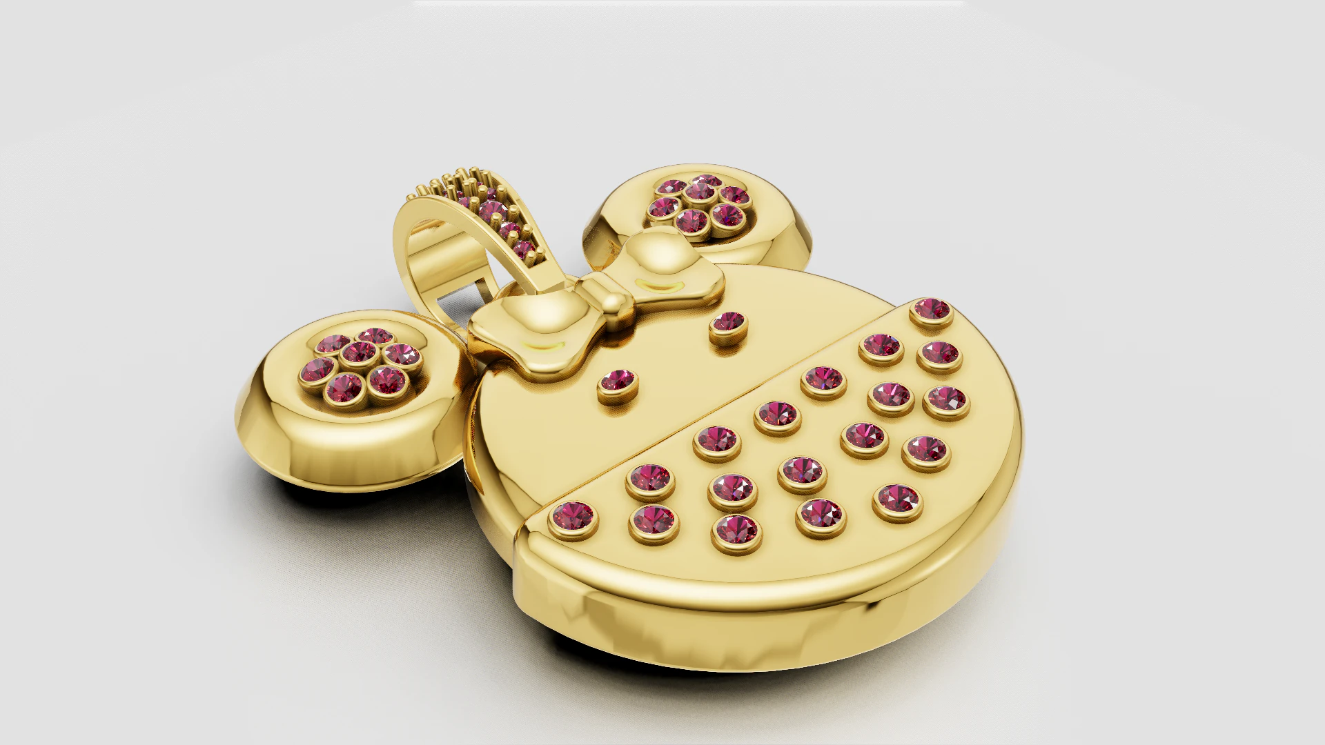 Cow Face Pendant 3D Print Model .c4d .max .obj .3ds .fbx .stl .blend