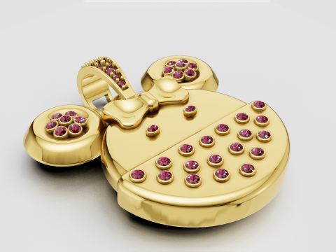 Cow Face Pendant 3D 打印模型