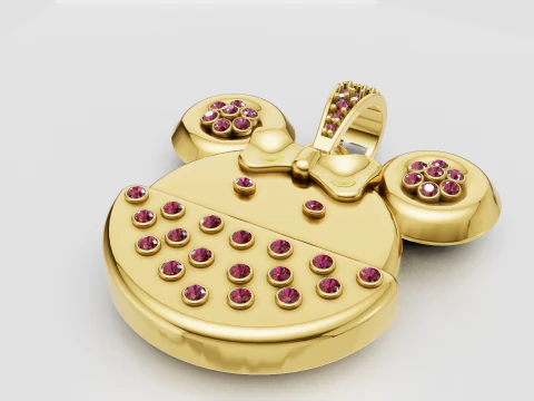 Cow Face Pendant 3D Print Model