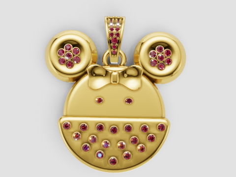 Cow Face Pendant 3D 打印模型