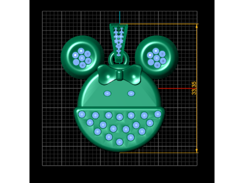 Cow Face Pendant 3D 打印模型