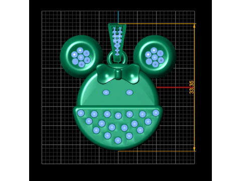 Cow Face Pendant 3D Print Model