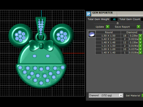Cow Face Pendant 3D Print Model