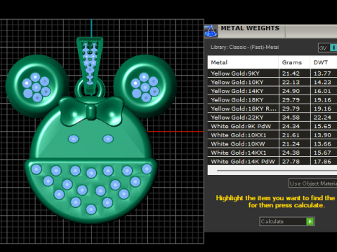 Cow Face Pendant 3D 打印模型