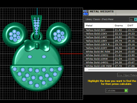 Cow Face Pendant 3D Print Model