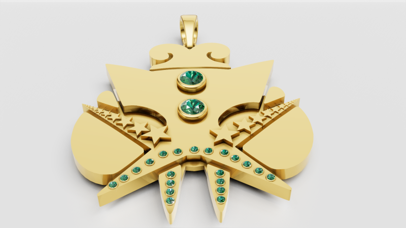 Liontin bintang Model Cetak 3D .c4d .max .obj .3ds .fbx .stl .blend 