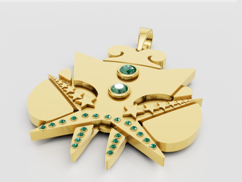 Liontin bintang Model Cetak 3D