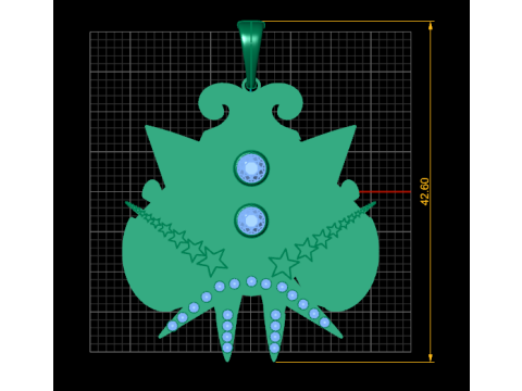 Liontin bintang Model Cetak 3D