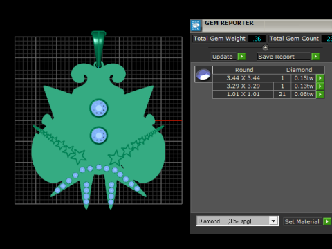 Liontin bintang Model Cetak 3D