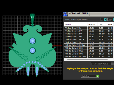 Liontin bintang Model Cetak 3D