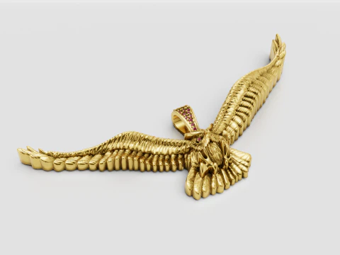 Gioielli con gufo d'oro Modello di stampa 3D