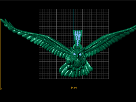 Gold owl jewelry Modello di stampa 3D