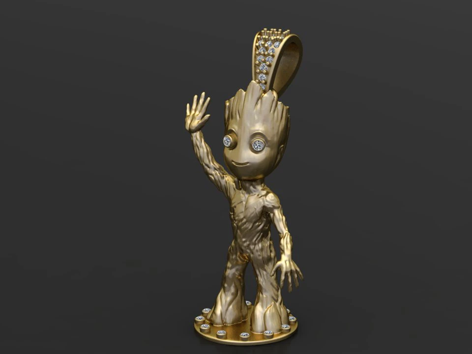 Cute character pendant 3D Print Model .c4d .max .obj .3ds .fbx .stl .blend 
