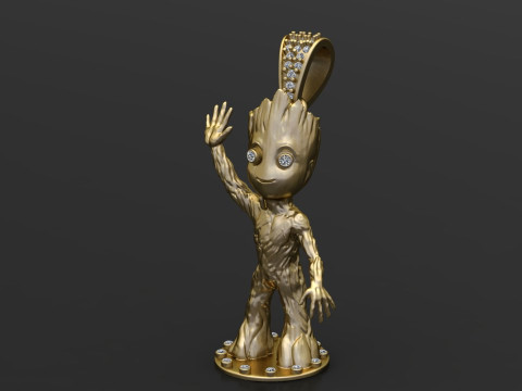 Cute character pendant 3Dプリントモデル