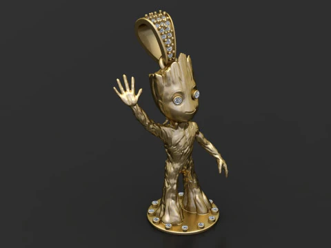 Cute character pendant 3D Print Model