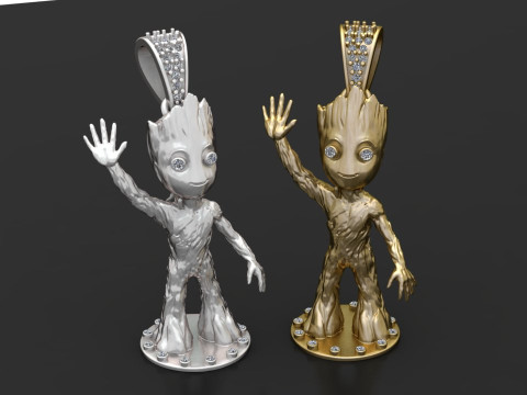 Cute character pendant Model Cetak 3D