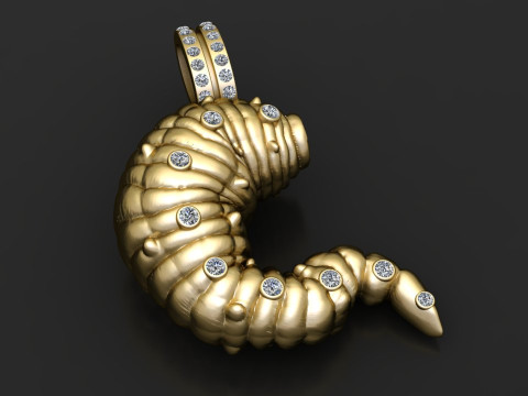 Organic form pendant 3D Принт Модель