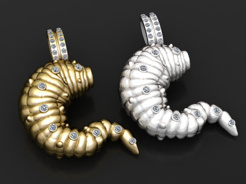 Organic form pendant 3D प्रिंट मॉडल