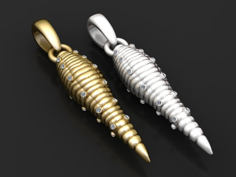 Textured jewel pendant 3Dプリントモデル