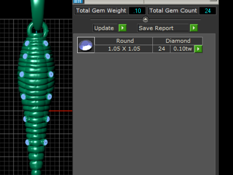 Textured jewel pendant 3Dプリントモデル