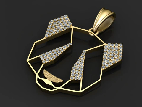 Modern Wildlife Jewelry 3D Print Model