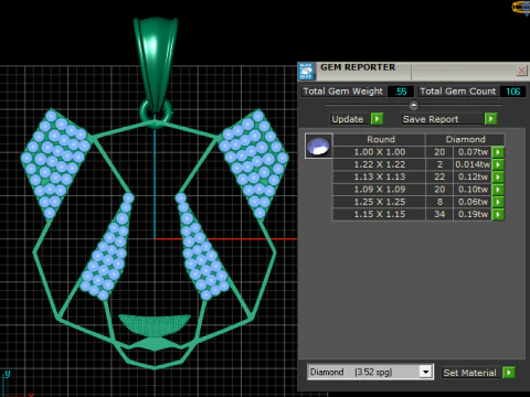 Modern Wildlife Jewelry 3D Print Model