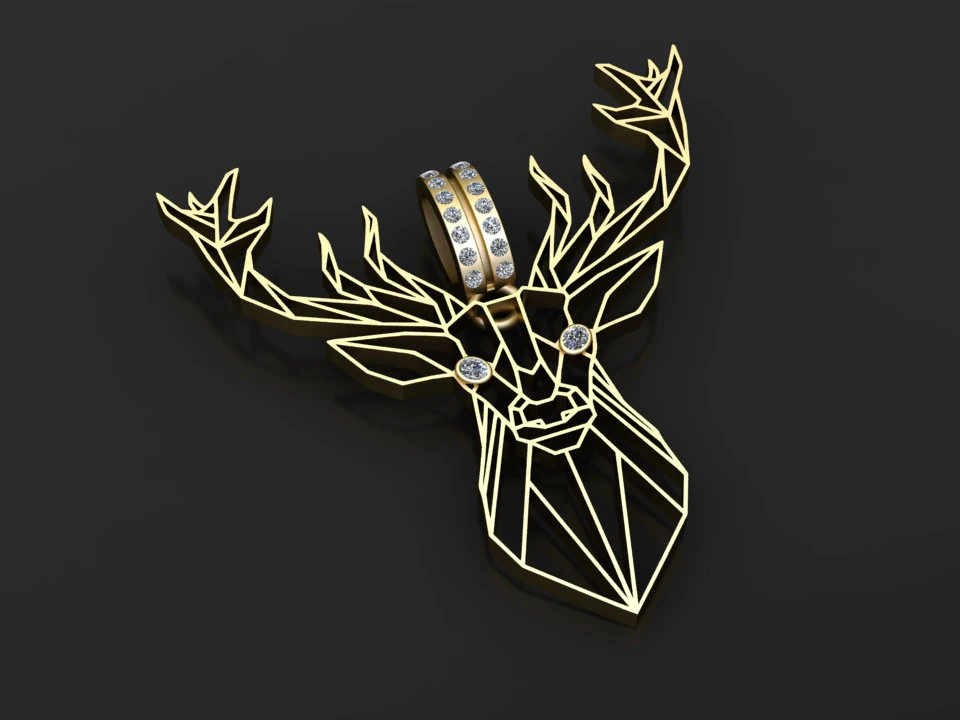 Gold animule 3D Print Model .c4d .max .obj .3ds .fbx .stl .blend 
