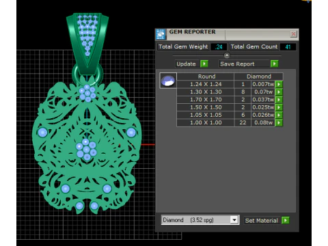 Gold Band pendants 3D Print Model