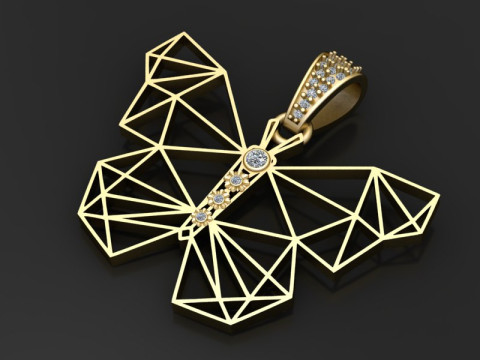 Butterfly Pendant Modello di stampa 3D