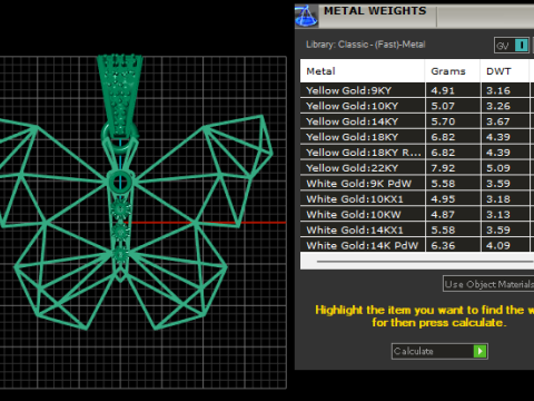 Butterfly Pendant Modello di stampa 3D