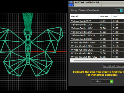 Butterfly Pendant 3D Print Model