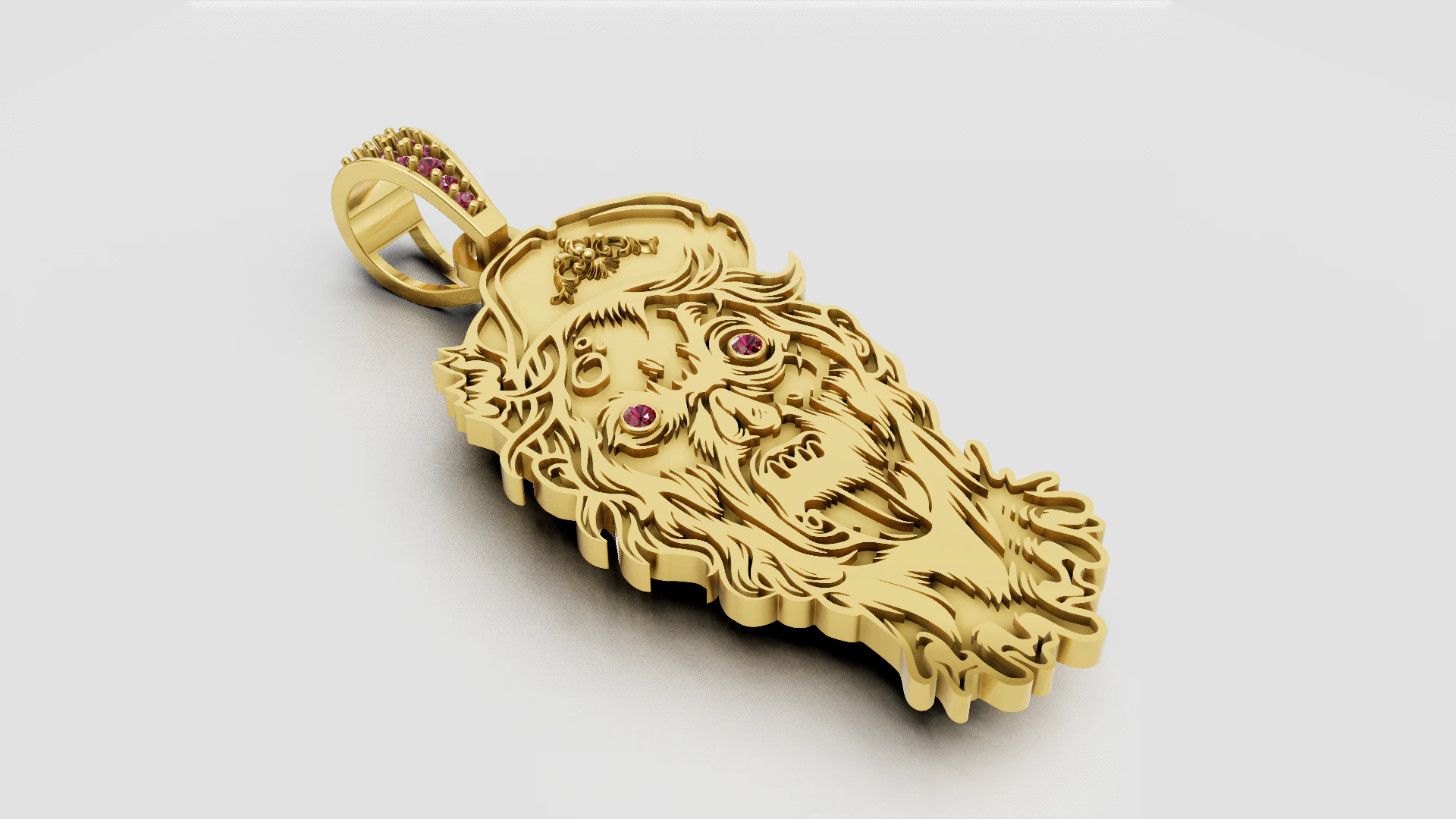 Gothic Pendant 3D Print Model .c4d .max .obj .3ds .fbx .stl .blend