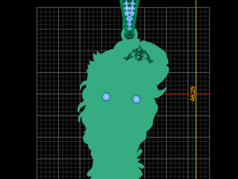 Gothic Pendant 3D Print Model