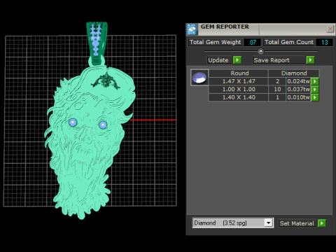 Gothic Pendant 3D Print Model