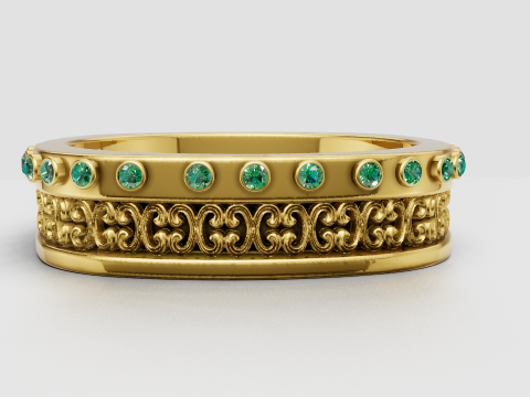 Vintage Inspired Ring 3D Принт Модель