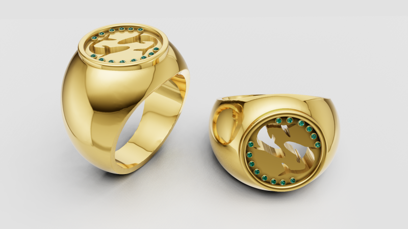 Artistic Fish Ring 3D Принт Модель .c4d .max .obj .3ds .fbx .stl .blend