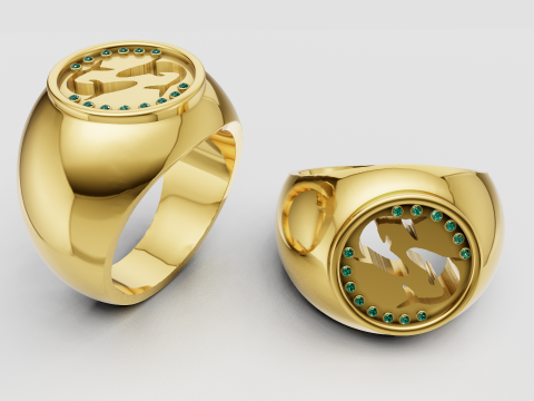 Artistic Fish Ring 3Dプリントモデル