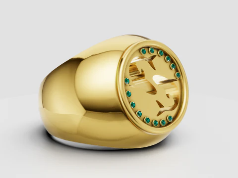 Artistic Fish Ring 3D Print Model