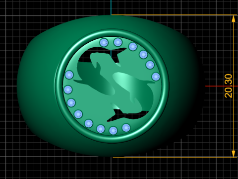 Artistic Fish Ring 3D Принт Модель
