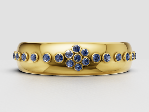 Grey Gemstone Ring 3D Принт Модель