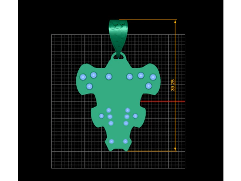 Animal Head Pendant 3D Print Model