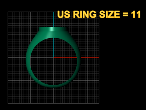 Green Gemstone Ring 3D 打印模型