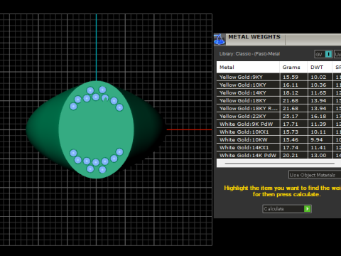 Green Gemstone Ring 3D 打印模型