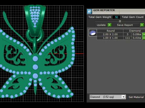 Butterfly Gold Pendant 3D Print Model
