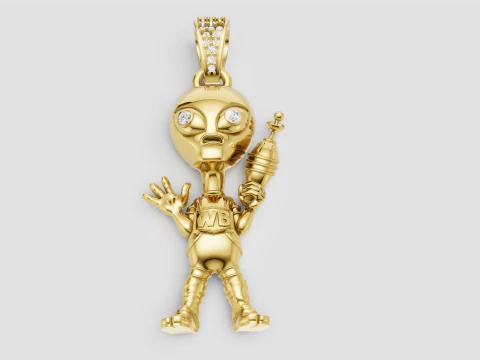 Alien pendant 3D Print Model