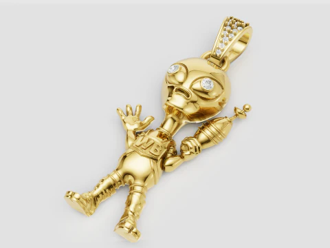 Alien pendant 3D Print Model