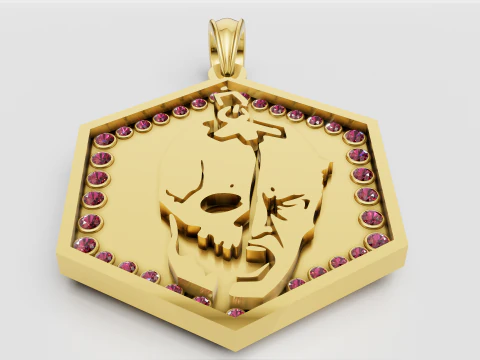 Ciondolo bifacciale Modello di stampa 3D