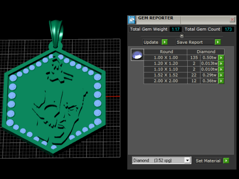 Dual face pendant 3D-printmodel
